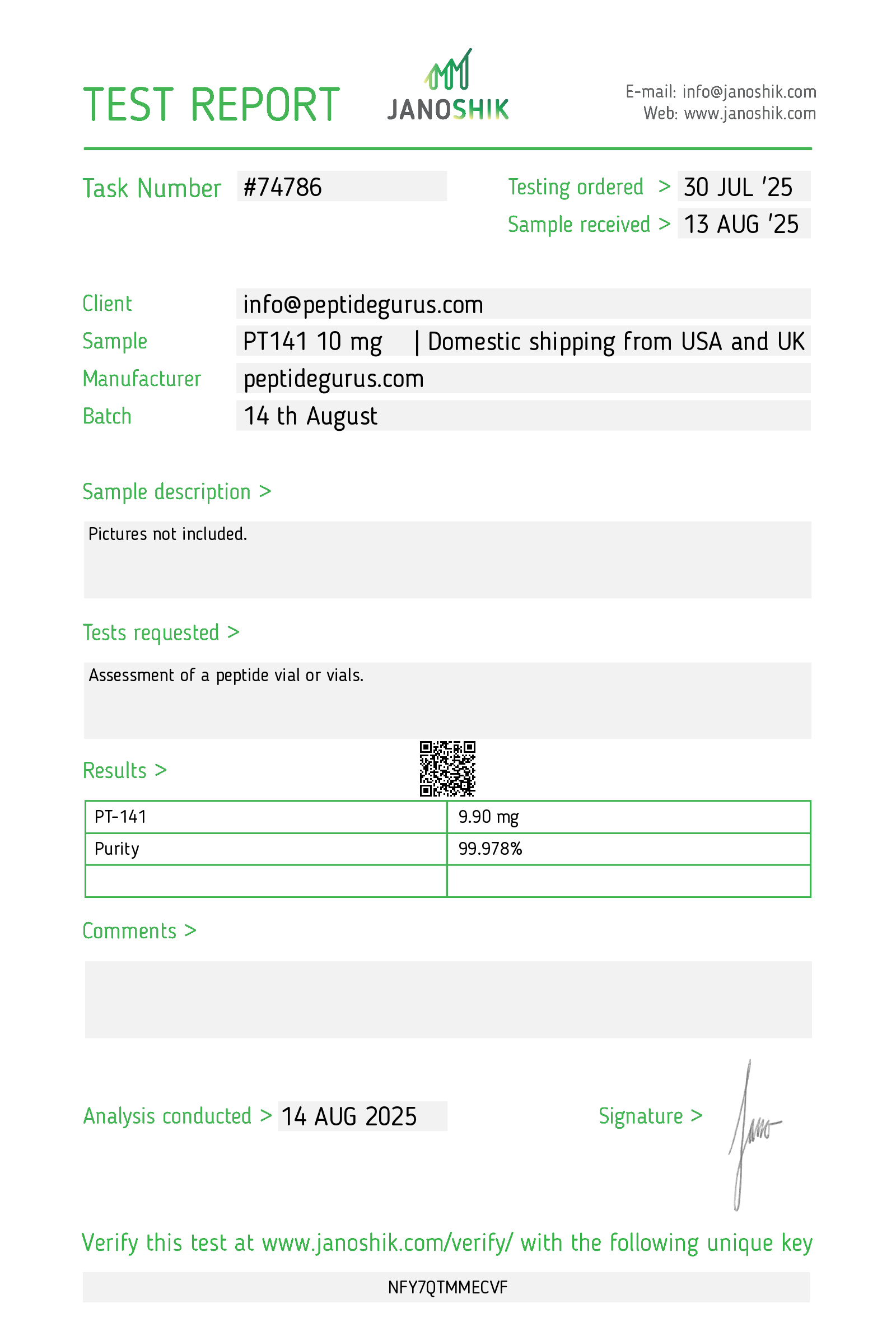 PT-141 - 10 mg Research Peptide - Image 2